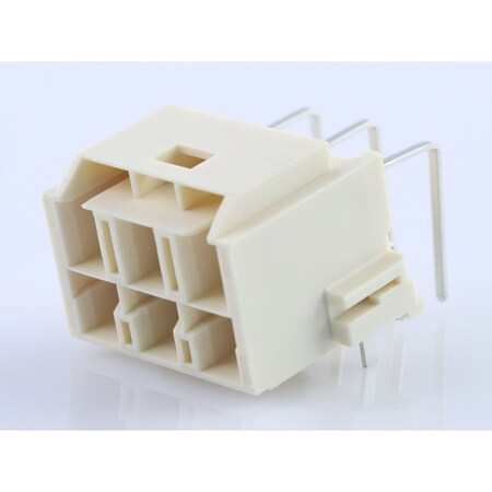Molex Cp-6.5 Header, 6.50Mm Pitch, Dual Row, Right-Angle, Polarized, Through Hole 2035551216